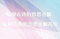 咏柳古诗的意思全解简短【100句文案精选】 咏柳古诗的意思全解简短【100句文案精选】