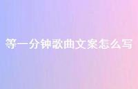 等一分钟歌曲文案怎么写【100句精选短句合集】