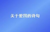 关于爱国的诗句46句汇总