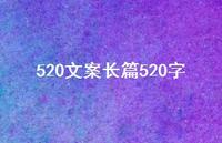 520文案长篇520字【100句精选短句合集】