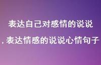 表达情感的说说心情句子(100句)