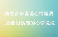歌曲很伤感的心情说说(100句)