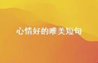 心情好的唯美短句72句汇总