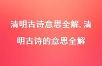 清明古诗的意思全解【精品文案100句】