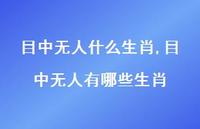 目中无人有哪些生肖(89句)