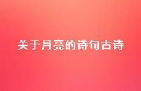关于月亮的诗句古诗72句汇总