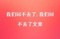 我们回不去了文案【100句文案精选】