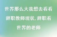 辞职看世界的老师【精选100句】