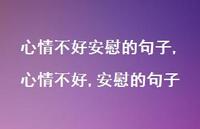 心情不好,安慰的句子【100句文案】 心情不好,安慰的句子【100句文案】