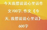 作文《今天,我想说说心里话》600字【100句文案】