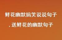 送鲜花的幽默句子(100句) 送鲜花的幽默句子(100句)