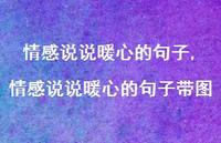 情感说说暖心的句子带图【100句文案】