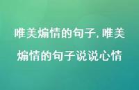 唯美煽情的句子说说心情(100句)
