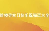 给领导生日快乐祝福语大全合集46句精选