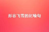 形容飞雪的比喻句39句汇总
