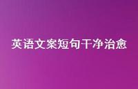 英语文案短句干净治好【100句精选短句合集】 英语文案短句干净治好【100句精选短句合集】