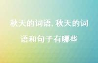 秋天的词语和句子有哪些【精品文案100句】