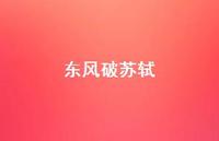 东风破苏轼57句汇总 东风破苏轼57句汇总