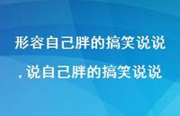 说自己胖的搞笑说说(100句)