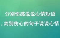 离别伤心的句子说说心情【100句文案】 离别伤心的句子说说心情【100句文案】