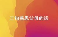 三句感恩父母的话(精选69句) 三句感恩父母的话(精选69句)