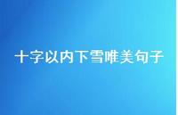 十字以内下雪唯美句子38句汇总