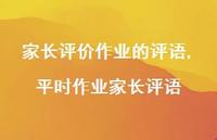 平时作业家长评语【精选100句】