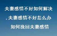 夫妻感情不好怎么办 如何挽回夫妻感情(100句) 夫妻感情不好怎么办 如何挽回夫妻感情(100句)