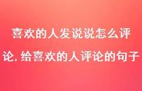 给喜欢的人评论的句子(100句) 给喜欢的人评论的句子(100句)