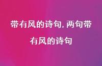 两句带有风的诗句【精品文案100句】 两句带有风的诗句【精品文案100句】