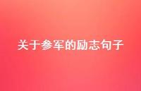 关于参军的励志句子(精选52句) 关于参军的励志句子(精选52句)