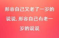 形容自己有老一岁的说说【精选100句】