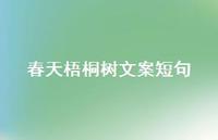 春天梧桐树文案短句46句汇总