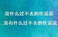 没有什么过不去的坎说说(100句)