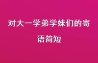 对大一学弟学妹们的寄语简短【100句精选短句合集】 对大一学弟学妹们的寄语简短【100句精选短句合集】