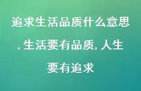 生活要有品质,人生要有追求(100句)