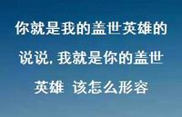 我就是你的盖世英雄 该怎么形容(100句) 我就是你的盖世英雄 该怎么形容(100句)