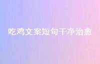 吃鸡文案短句干净治好【100句精选短句合集】