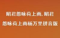 昭君怨咏荷上雨杨万里拼音版【100句文案精选】 昭君怨咏荷上雨杨万里拼音版【100句文案精选】