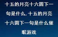 十五的月亮十六圆下一句是什么催眠游戏(100句) 十五的月亮十六圆下一句是什么催眠游戏(100句)