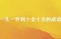 一生一世到十全十美的成语41句汇总