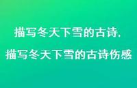 描写冬天下雪的古诗伤感【100句文案精选】