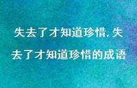 失去了才知道珍惜的成语【100句文案精选】