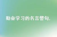 勤奋学习的名言警句【100句文案精选】 勤奋学习的名言警句【100句文案精选】
