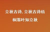 立秋古诗梧桐落叶知立秋【精品文案100句】 立秋古诗梧桐落叶知立秋【精品文案100句】