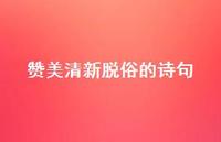 赞美清新脱俗的诗句(精选55句)