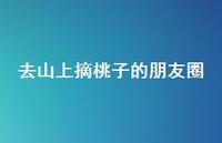 去山上摘桃子的朋友圈【100句精选短句合集】