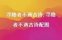 寻隐者不遇古诗配图【精品文案100句】