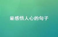 最感悟人心的句子61句汇总