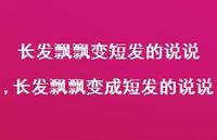 长发飘飘变成短发的说说(100句)